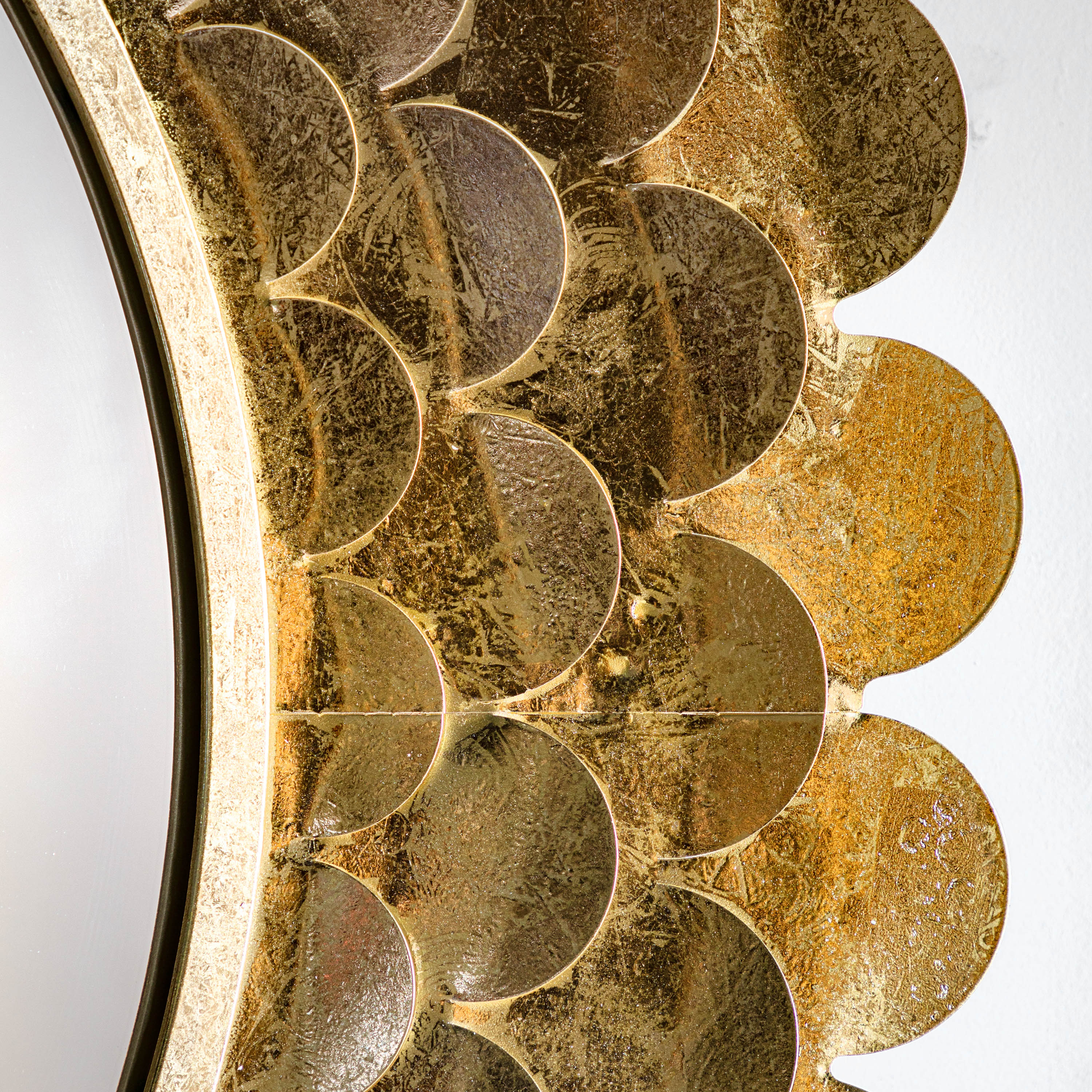Roswell Gold Coin Round Wall Mirror